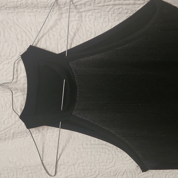 Fringe bodysuit!Sleeveless shirt tank top size large western concert wear! - Picture 3 of 9